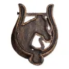 Rustic Horseshoe Cast Iron Door Knocker - Durable and Stylish Entryway Decor