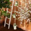 Frolicking Frogs Hanging Decor - Cute Garden Frog Wall Art for Outdoor Spaces