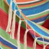 Striped Hammock Chair with Fringe Trim - Perfect for Summer